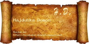 Hajduska Domos névjegykártya